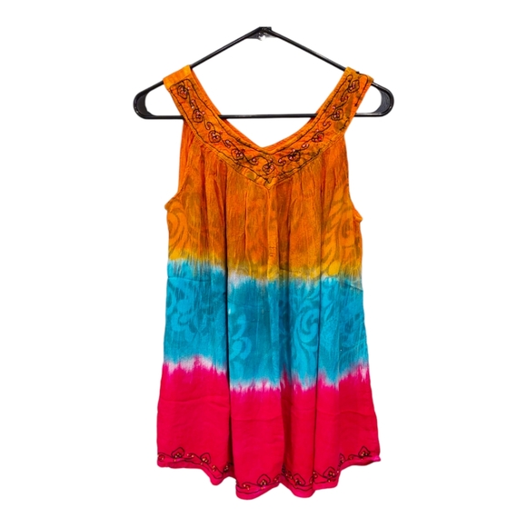 Just Cruising Tops - Free-form Colorful Indian Boho Top
